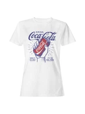 Officially Licensed Coca Cola Classic Coca-Cola Can Design Art Women's T-shirt