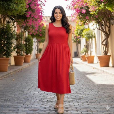 plus size red flowy dress Sands Of Life Dress, Merlot – Chic Soul main image 0