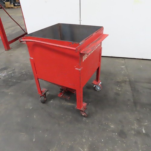 24" x 24" x 20" Cone Bottom Dry Bulk Storage Dispensing Hopper On Casters
