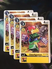 x4 ClearAgumon BT11-035 C Playset Digimon TCG Dimensional Phase