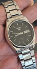 Vintage Seiko 5  Automatic Watch   Black dial 7009  Day/Date @Japan