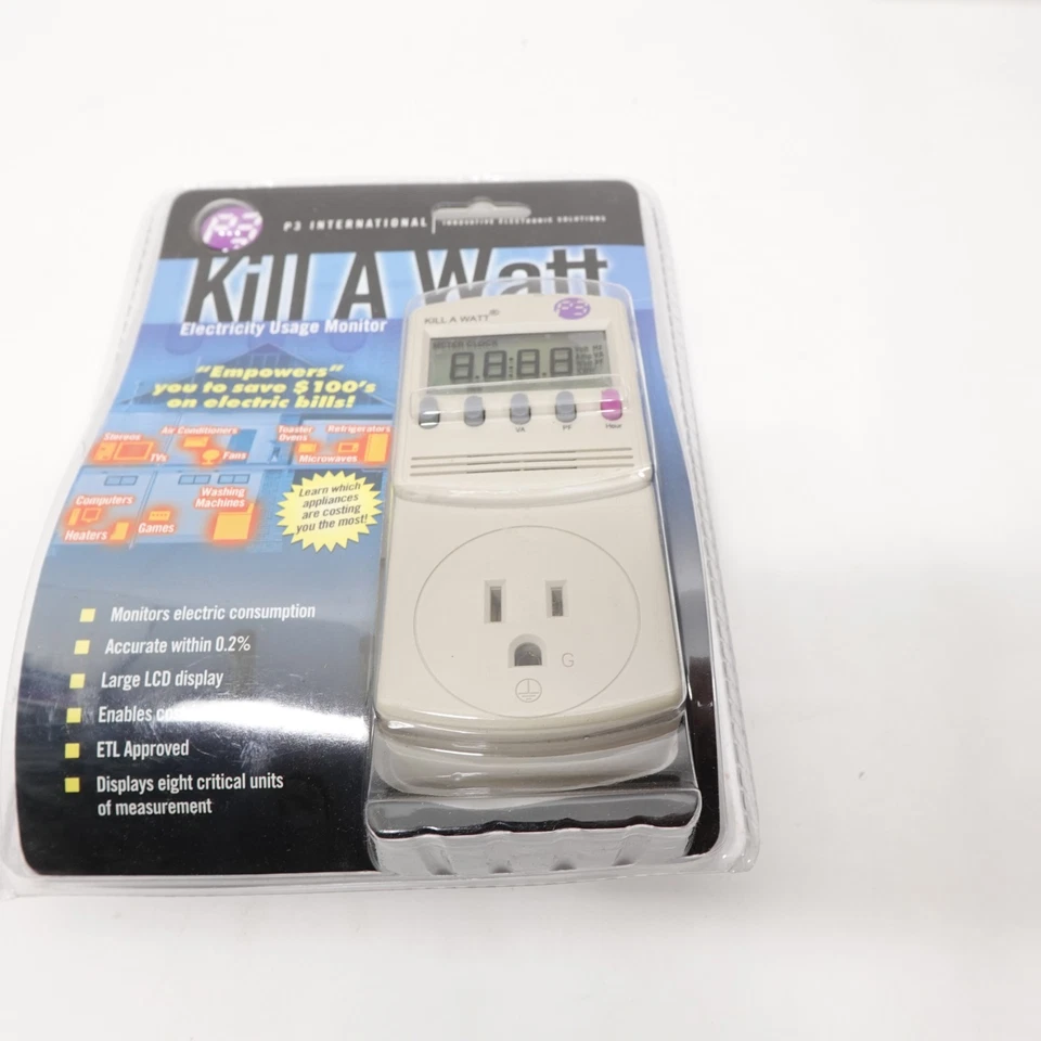 P3 International Kill-A-Watt Electricity Usage Monitor #P4400 - NEW - Image 3 of 4