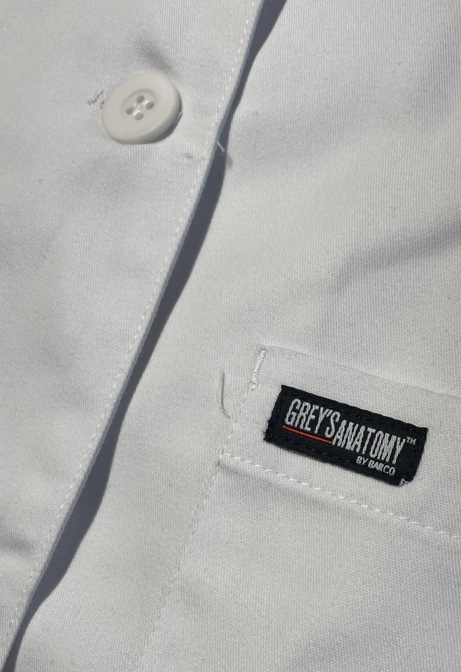 XS Waistband Barco LAB COAT Women’s 33” L 3 Pocket White GREY’S ANATOMY 4481 - Image 3 of 4