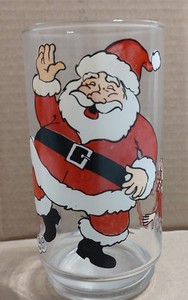 Vintage Santa Claus & Elves  Drinking Glass - 12 oz Glass