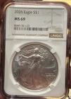 2026 $1 American Silver Eagle NGC MS69 Brown Label