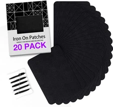HTVRONT Iron on Patches for Clothing Repair, Fabric Patches Iron On, Classic Bla