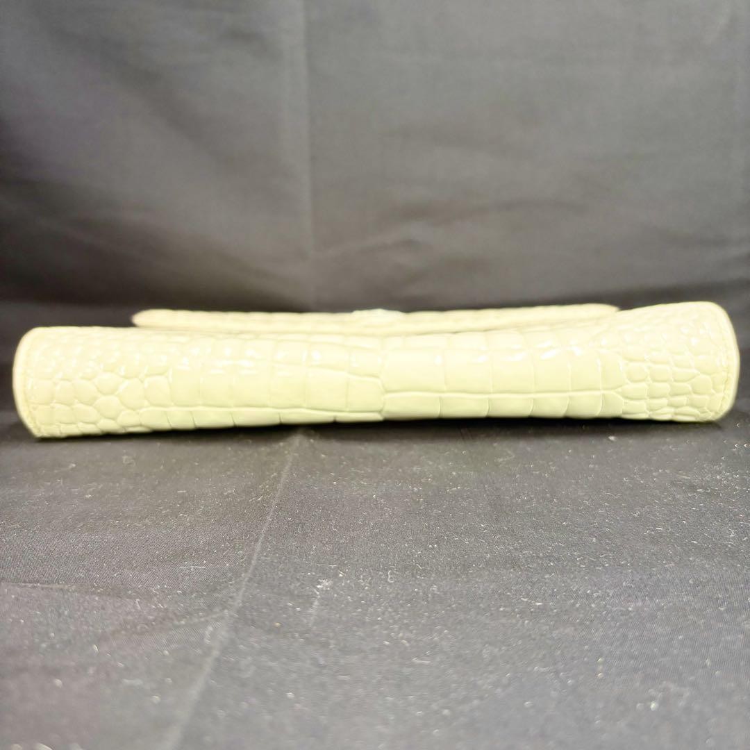 Borsa pochette donna Yves Saint Laurent in pelle bianca larga 9 8 pollici originale dal GIAPPONE