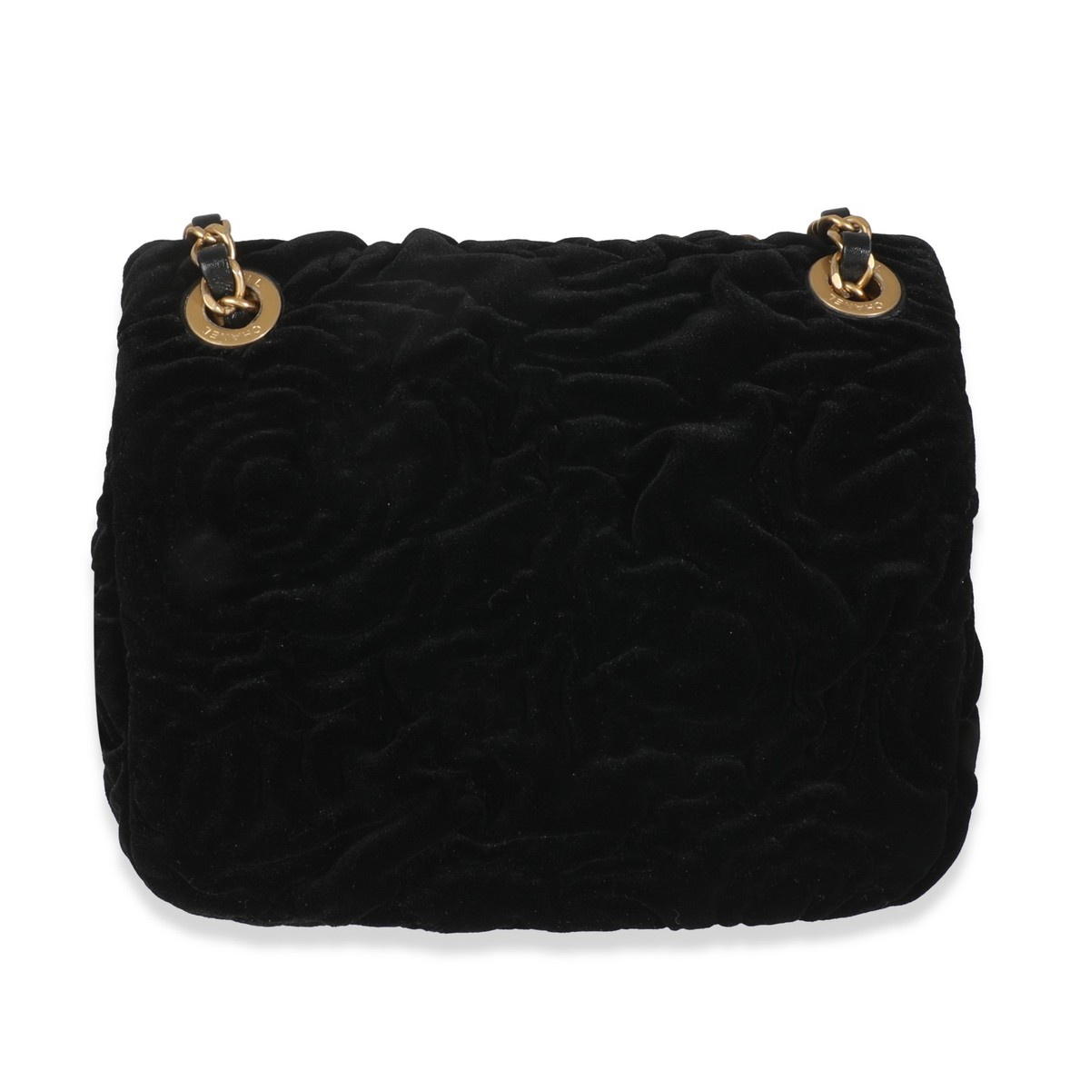CHANEL カメリア Chanel Silver Quilted Leather Camellia Mini Rectangular Flap