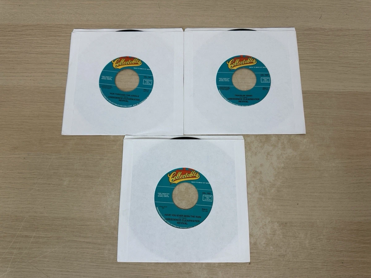 Creedence Clearwater Revival Rock 45 RPM Speed Vinyl Records for
