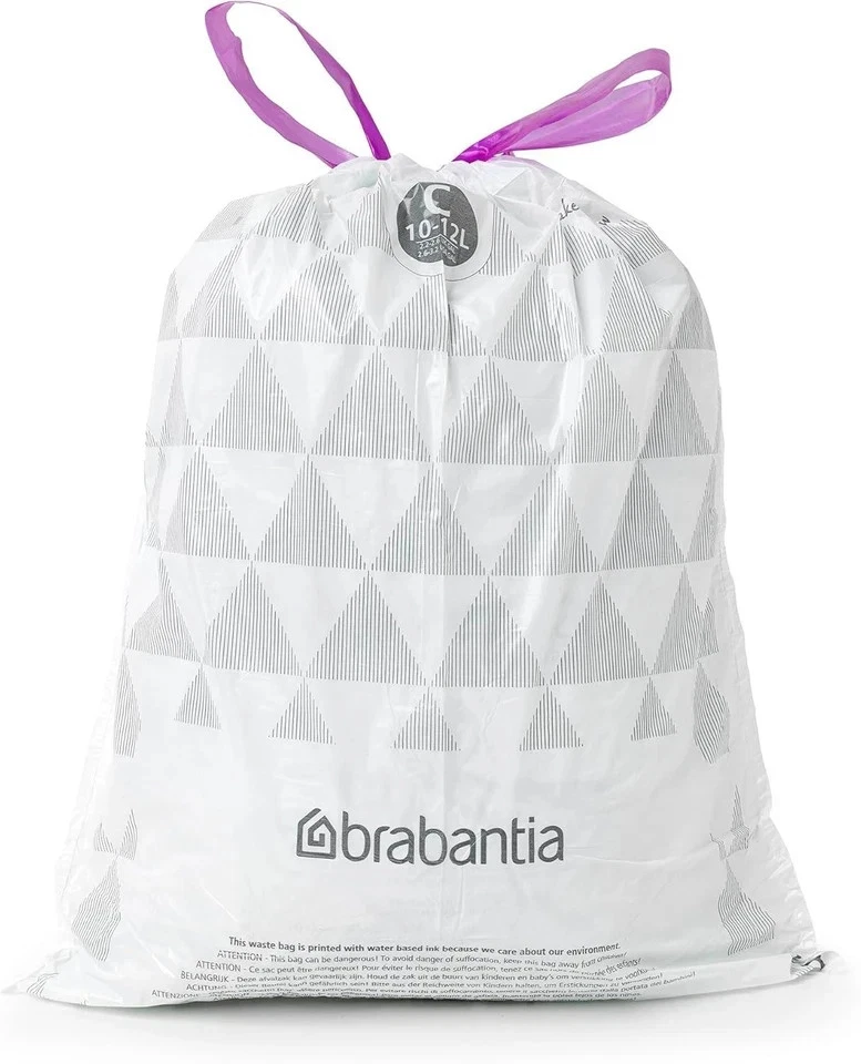 Brabantia Perfectfit Bin Liners (Size C/10-12 Litre) 40 Bags White - Code C - Image 4 of 4