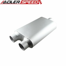 New Exhaust Muffler 3 Inlet Center2.5 Dual Outlet Exhaust Muffler Silencer Us New Exhaust Muffler 3 Inlet Center2.5 Dual Outlet Exhaust Muffler Silencer Us
