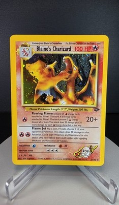  2/132 Blaines Charizard Holo Swirl!  