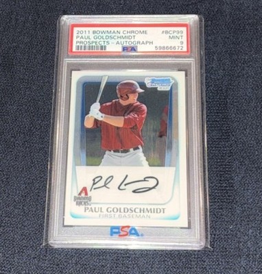 2011 Bowman Chrome Prospects Paul Goldschmidt Mint 9 #BCP99 Card