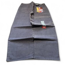 NWT Y2K Southpole Style Skato Jeans Dark Grey Wide Leg Baggy Fit Size 40 Vintage