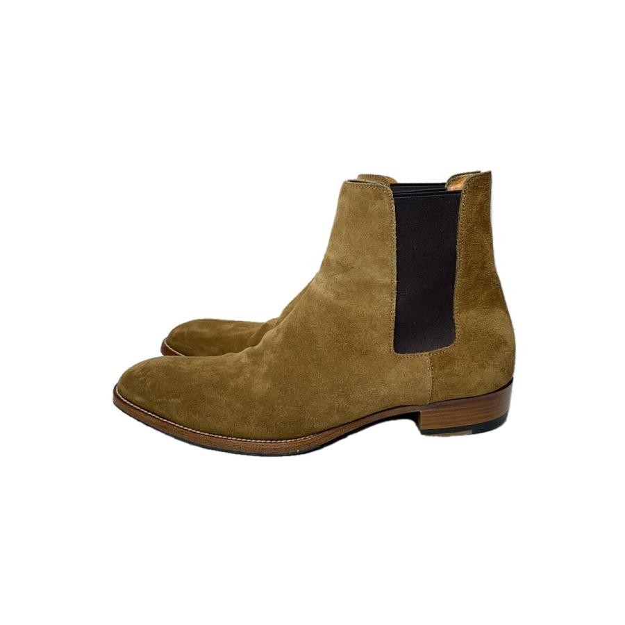 Stivali Saint Laurent Side Gore cammello scamosciato punta liscia taglia 41 uomo autentici