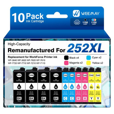#ad T252XL 252XL Ink Cartridge for Epson WorkForce WF 3620 WF 3640 WF 7110 WF 7720 $26.99