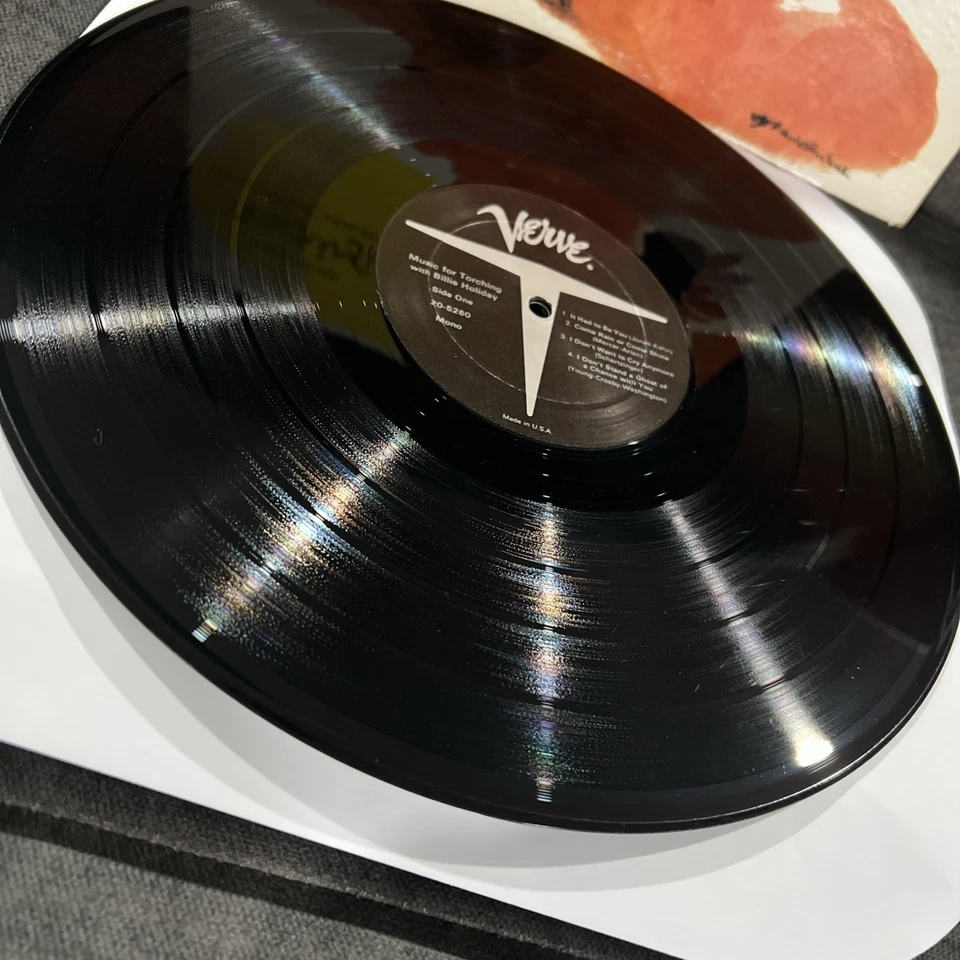 BILLIE HOLIDAY Music For Torching Billie Holiday Vinyl MONO LP *HEAR IT* VERVE - Image 3 of 4