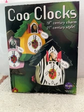 Heads Up Moo Coo Clock Novelty Cuckoo Clock Vintage Cow Brand new in box