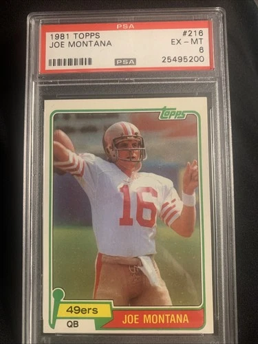 1981 Topps #216 Joe Montana RC Rookie PSA 7 HOF 49ers WELL CENTERED BEAUTY 