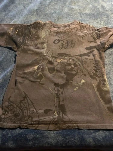 90's Ozzy Osborne Concert Tee Blue Aop Shirt Rare Vintage vintage concert t-shirt, vintage, single stitch, B+ condition