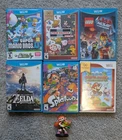 Nintendo Wii & Wii U Game Lot - 6 Games, Mario, Zelda, Splatoon plus Amiibo