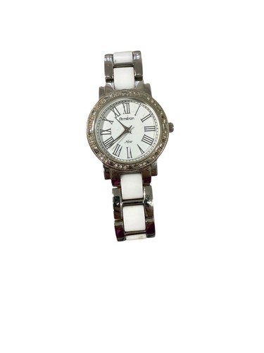 Armitron Now Women's Ladies Gemstone Silver Analog Wristwatch Clasp Band