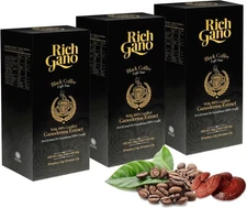 3 boxes Rich Gano Gold Gourmet Premium Black Coffee Reishi Ganoderma Mushroom