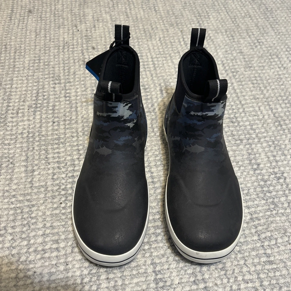 Salt Life Camo Black w/ Blue Fishing Boots Waterproof Size Men's 6 / Women's 7.5 - Image 3 of 4