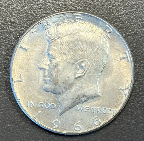 1966 Kennedy Half Dollar / 40% Silver US Coin / 50 Cent Piece