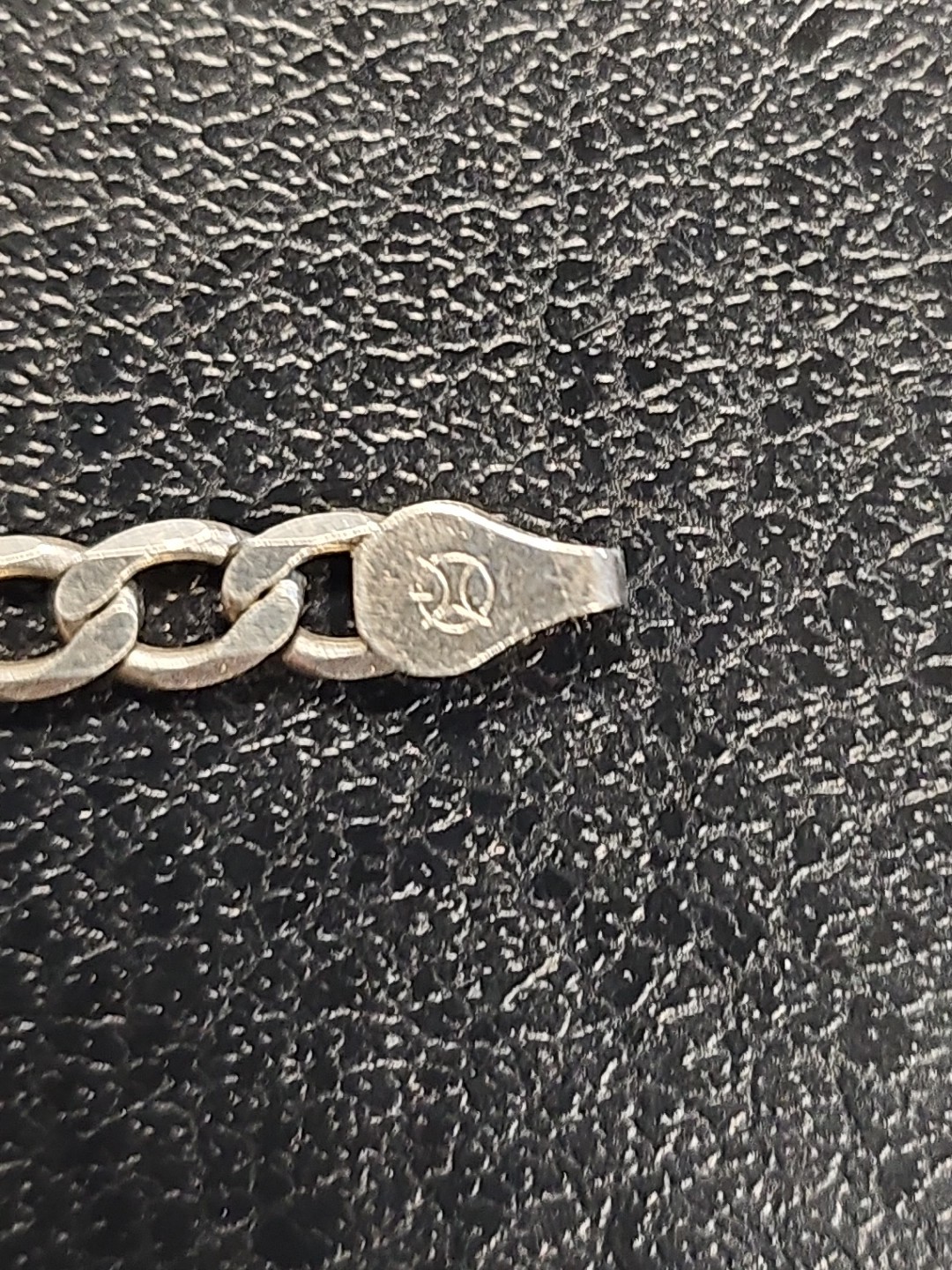 Solid Sterling Silver Curb Chain Bracelet Stamped… - image 5