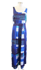 NWT $148 Ann Taylor Womens Blue Purple Watercolor Sleeveless Maxi Dress Size 6