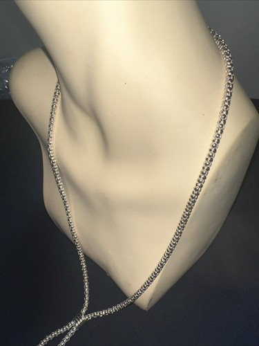 QVC MILOR Sterling 24" Bird Cage Lariat Necklace Jewelry - Picture 3 of 9