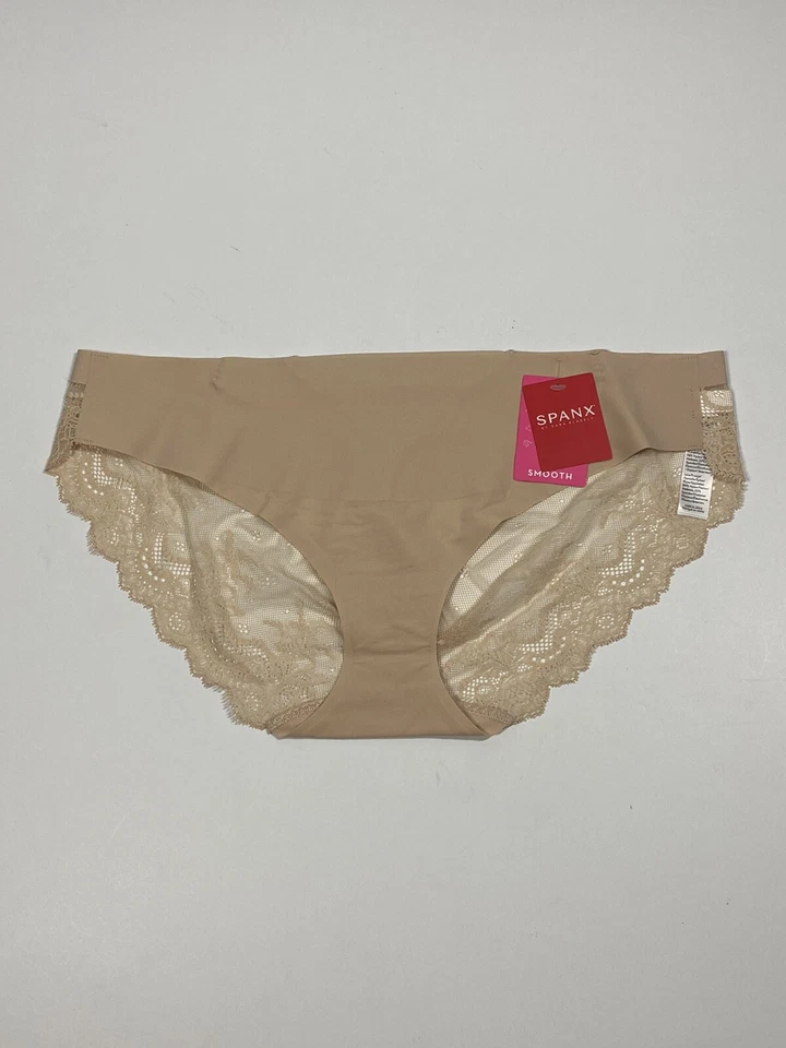 全新带标签 SPANX 蕾丝背面塑形比基尼内裤 XL 码 — 第 3/4 张图片