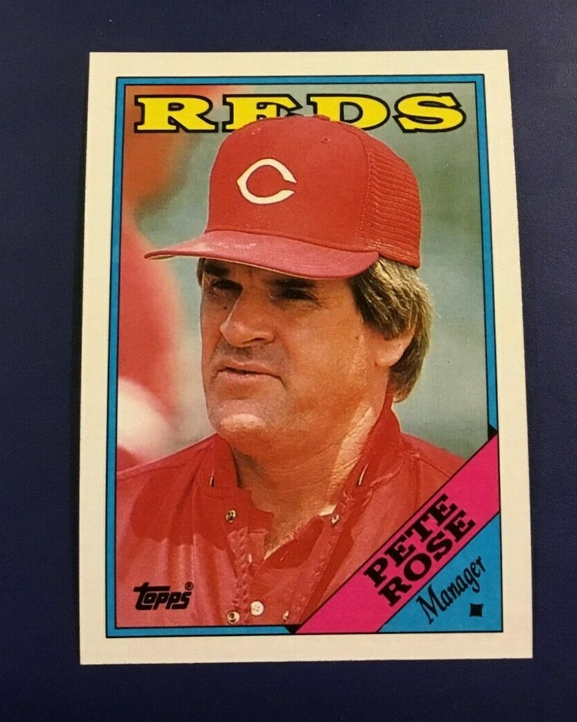 1988 Topps # 475 PETE ROSE Manager Cincinnati Reds Baseball Card Nice ! |  eBay
