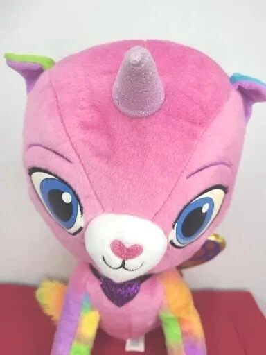 2019 FUNRISE TOYS  RAINBOW BUTTERFLY UNICORN KITTY PLUSH Stuffed Animal 14 Inch - Image 3 of 4