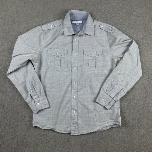 PD\u0026C Men's Long Sleeve Button Up Shirt 