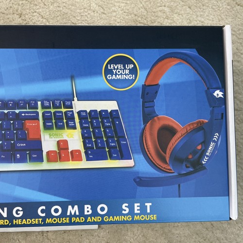 SEGA SONIC Klawiatura do gier Hedgehog, zestaw słuchawkowy, zestaw myszy Sakar niebieski czerwony - Zdjęcie 3 z 9