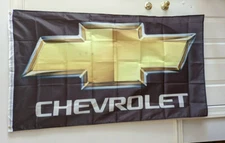 Chevrolet Bow Tie Banner Flag 3x5 ft Mancave Garage Chevy