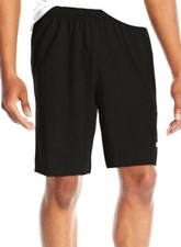 Champion 9" Inseam Black Cotton Jersey Shorts with Pockets 85653 003