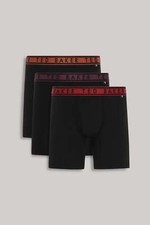 Ted Baker 3 Pack Cotton Stretch Boxer Briefs  - Black/Multi Waistbands