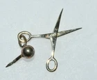 Stud earrings/brooch scissors gold 333/8ct. Tray A3