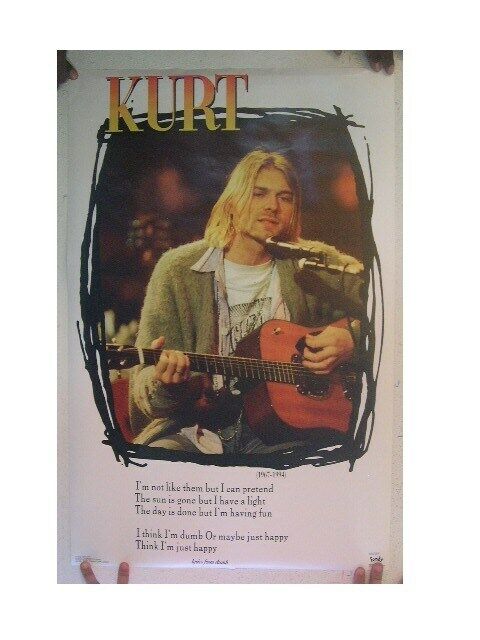 Nirvana Kurt Cobain live ポスター Kurt Cobain - Live on Stage - Nirvana - Officially Licensed