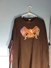 Hot Leathers POW MIA Bald Eagle Mens Long Sleeve Shirt