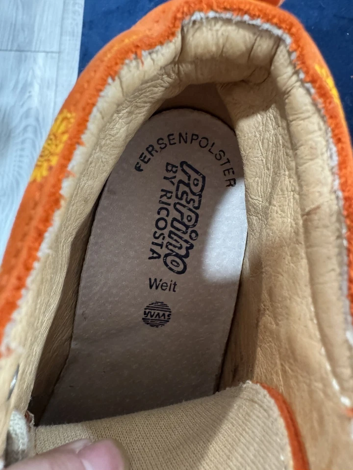 Peppino Ricosta Orange/Yellow Sunflower Leather Winter Boot Sz 25 Fersenpolster - Image 4 of 4