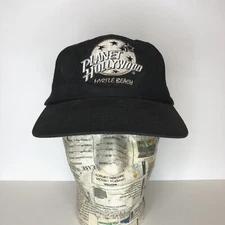 Vintage Planet Hollywood Myrtle Beach SC B/W Embroidered Logo Snapback Hat Cap 
