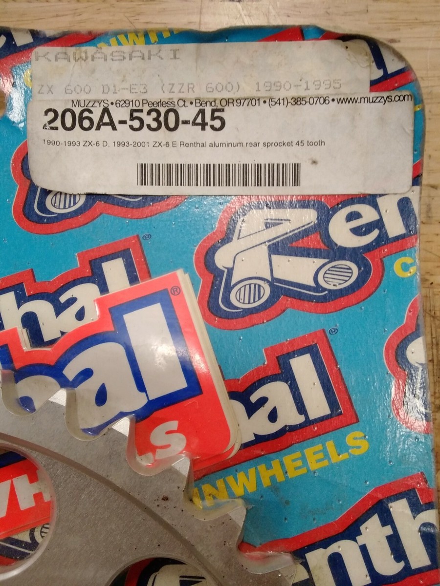 Renthal Ultra lite Rear Sprocket 206A-530-45 Kawasaki ZX600
