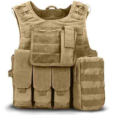 XGEAR TACTICAL Military Tactical Vest Air Soft Paintball Molle Plate Carrier Combat Play Vest