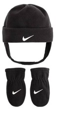 Toddler Nike Swoosh Fleece Cap  Mittens Set Size Toddler