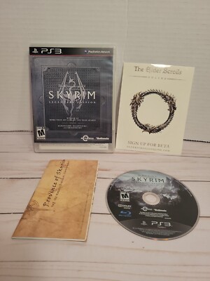 The Elder Scrolls V: Skyrim Legendary Edition Sony PlayStation Manual Map -B121