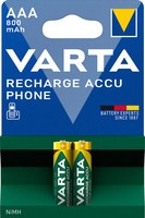 2X Varta Phone Power Akku Aaa-Micro Typ: T398 Dect Telefon 800 Mah